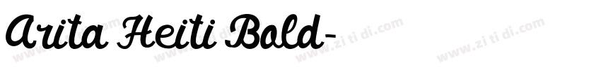 Arita Heiti Bold字体转换
